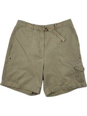Laurel Ralph Lauren High Rise Chino Bermuda Shorts Safari Khaki 12 L Vintage